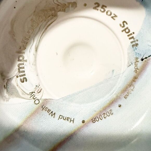 SIMPLE MODERN | NWOT Blue White Gray Marble "Ocean Quartz" Wine Bottle | 25 oz - Picture 8 of 8